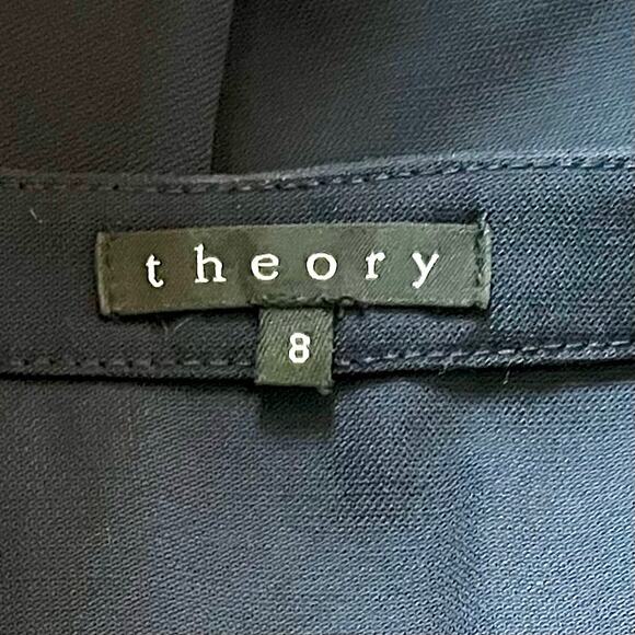 Theory Size 6 Black Virgin Wool Sleeveless Fit Flare Dress Capsule Layering - Picture 4 of 5